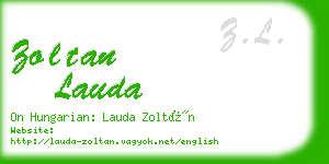 zoltan lauda business card
